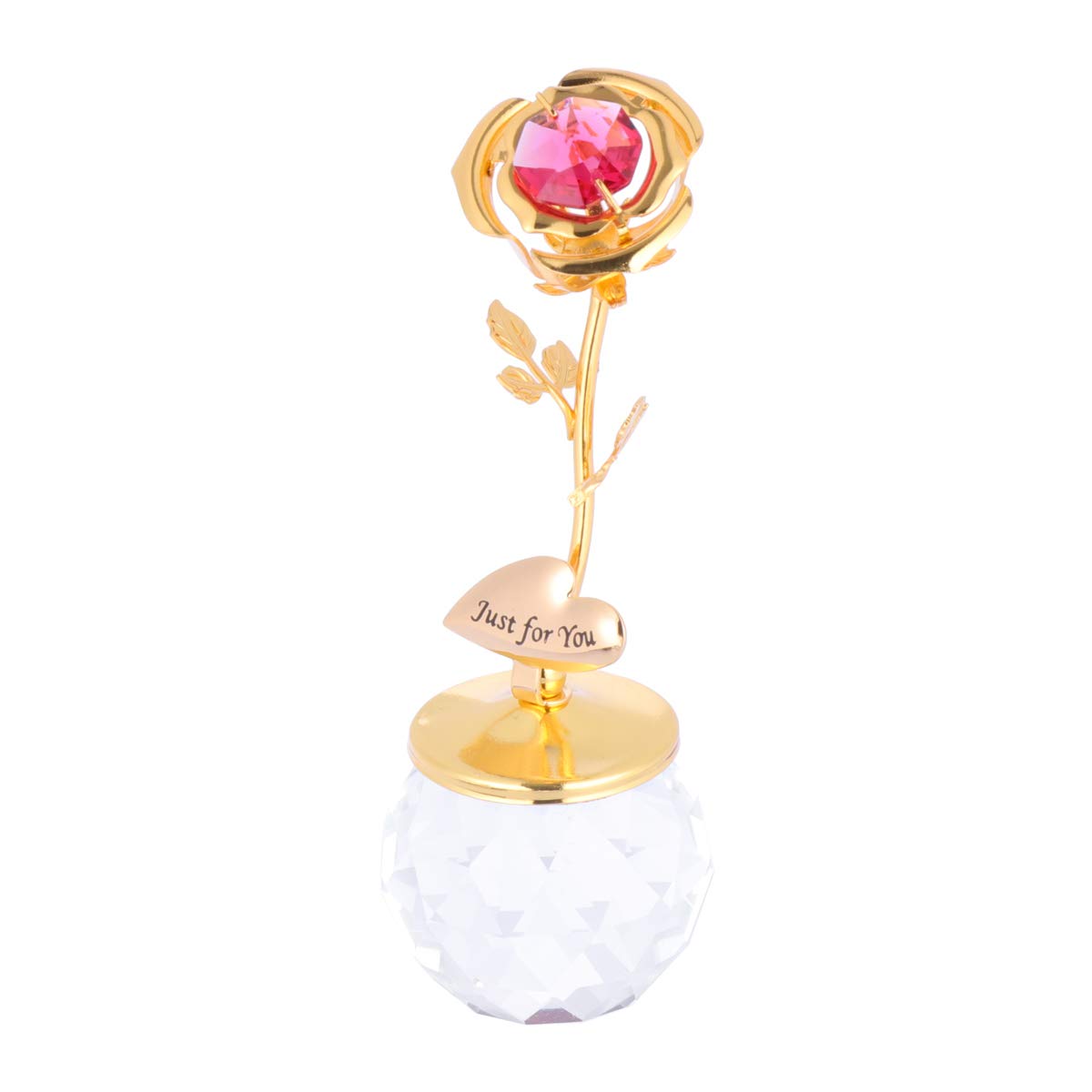 BESPORTBLE Delicate Rose Ornament - Alloy Flower Decoration for Women & Girls - Romantic Rose Gift - 1PC Desktop Decor for Home, Office, Wedding & Valentine's Day Gifts