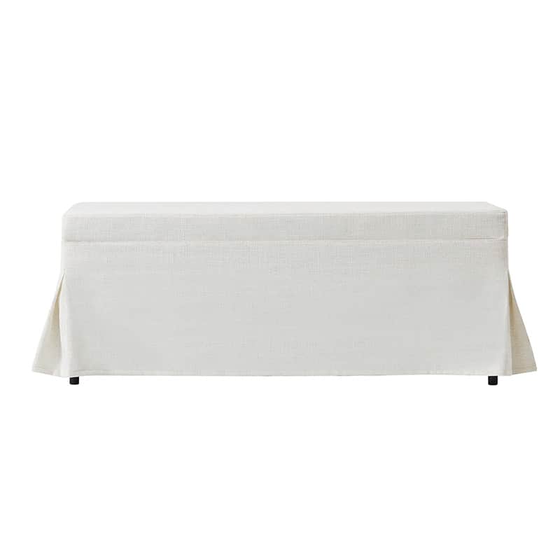 Zenobia Bench with Hidden Shoe Storage & Removable Slipcover - Entryway Seating with Storage for Shoes, Hats & Accessories - Perfect for Hallway, Bedroom or Mudroom Organization