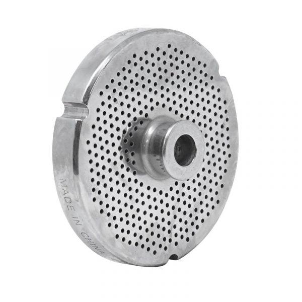 #32 Stainless Steel Machine Plate with Hub, Triple Notch & Flat Sides | 3-15/16
