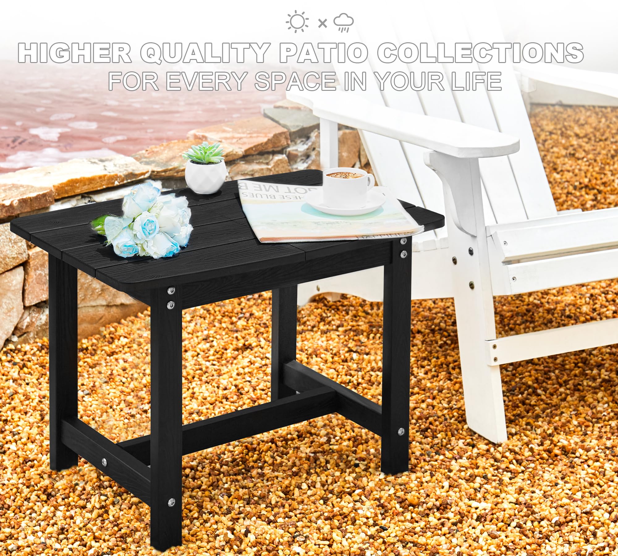 Y&M Adirondack Outdoor Side Table - 23.5