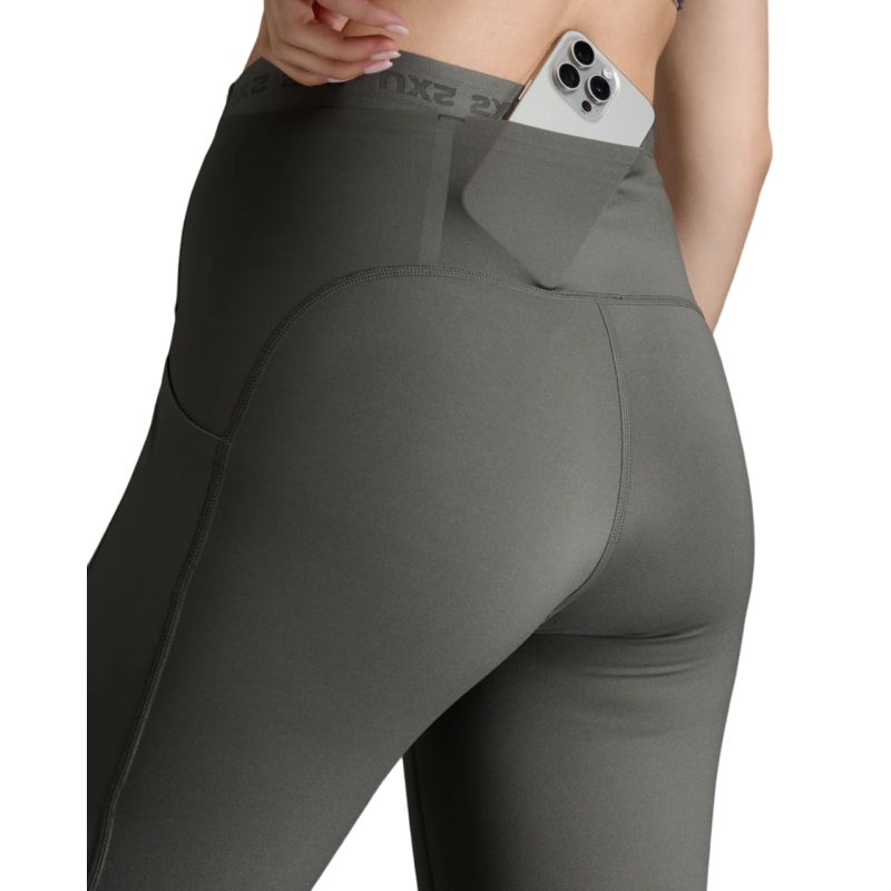 2XU Women's High Waist Compression Tights - Form Stash Running & Workout Leggings for Yoga, Gym & Athletic Performance