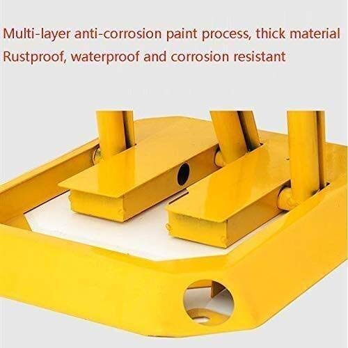 Heavy Duty Parking Lock - Anti-Theft Parking Barrier & Bollard for Securing Car Spaces - Thick Crash-Proof Star Anise Design, No Drilling Required (Perfect for Residential Driveways, Commercial Lots & Private Parking Enforcement)