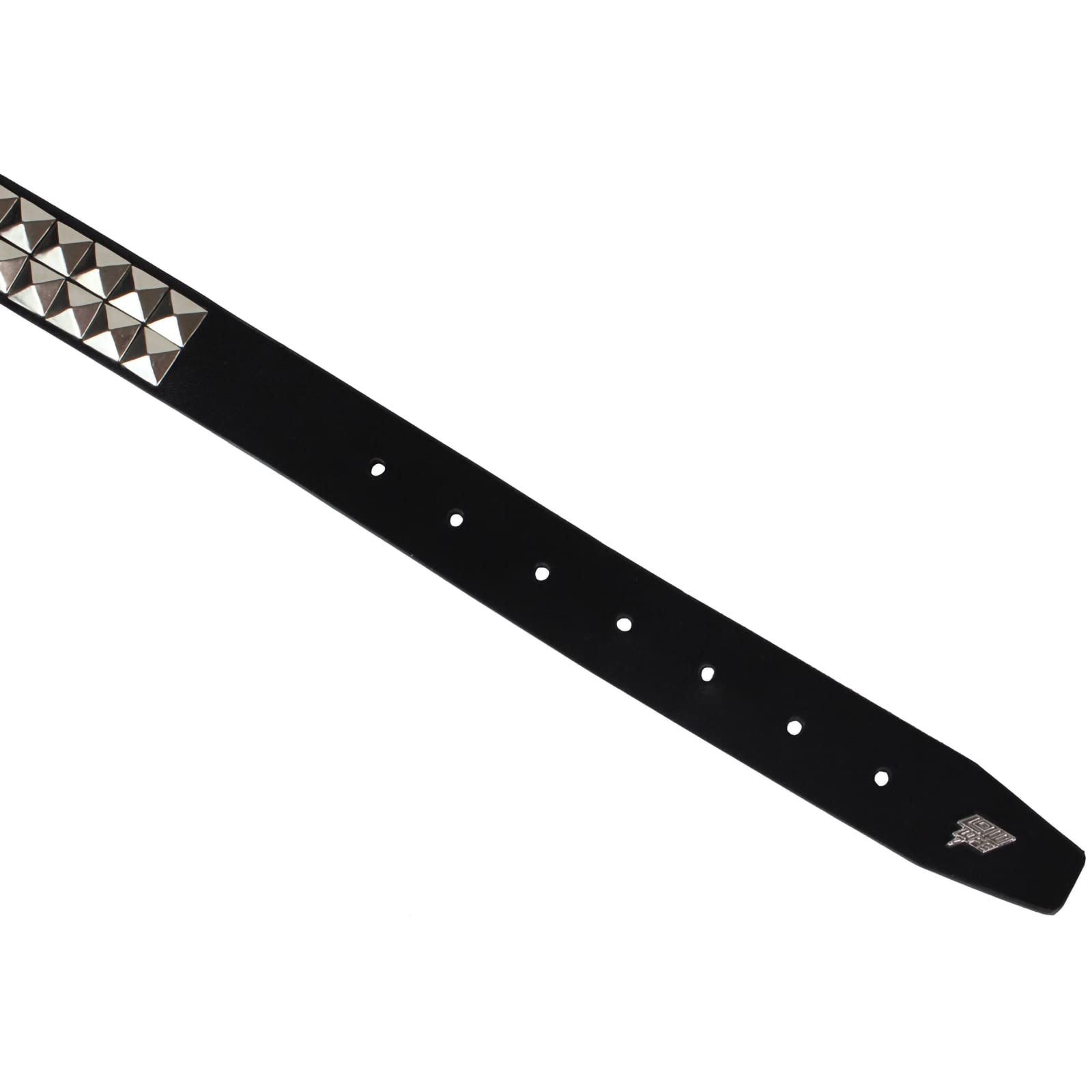 Lowlife of London Dub 2 Row Pyramid Leather Belt - Studded Punk Goth Rock Style with Metal Studs & Rivets for Men & Women | Perfect for Punk Concerts, Gothic Fashion & Alternative Outfits