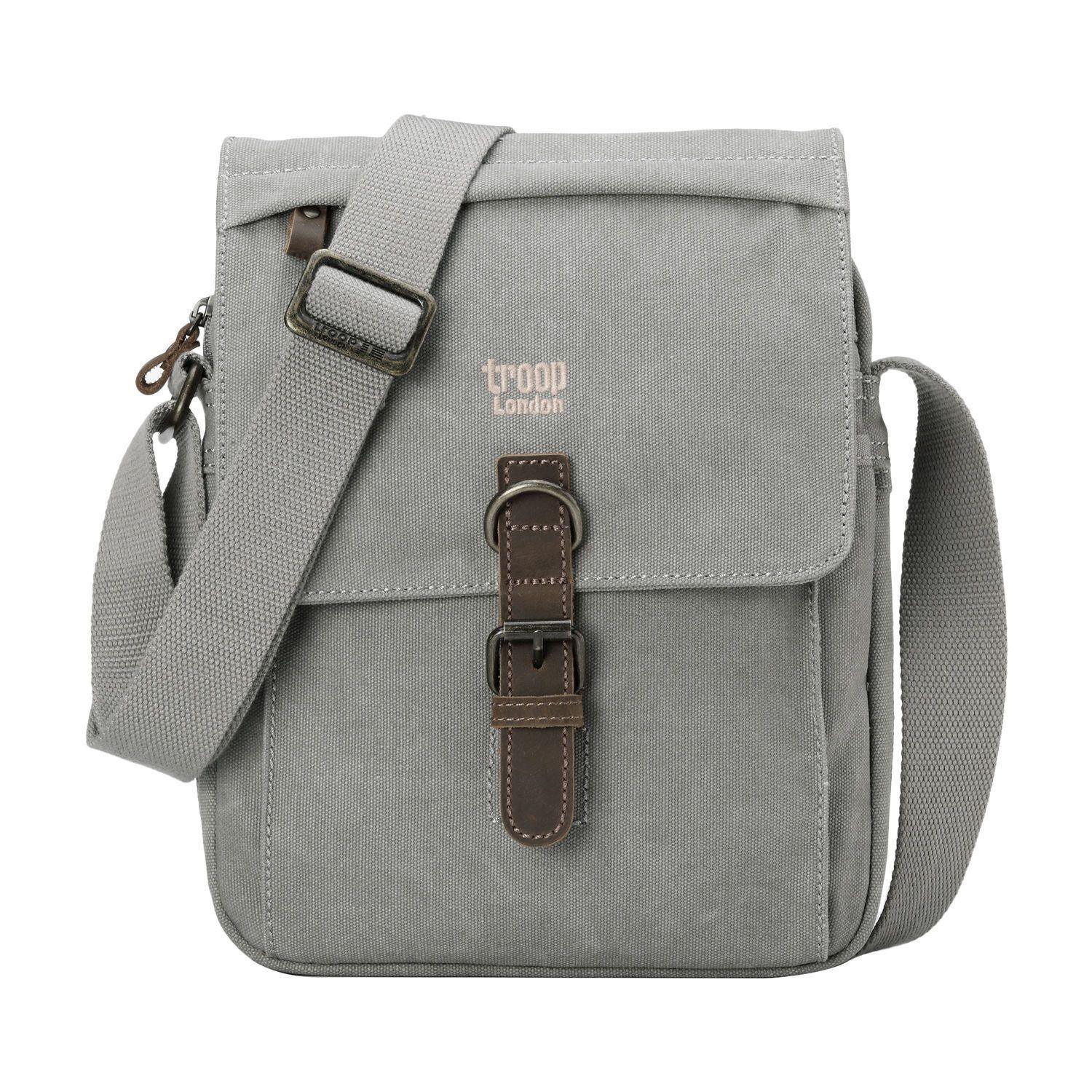 Troop London Classic Canvas Crossbody Bag for Men & Women - Stylish & Durable Shoulder Bag for Travel, Work & Everyday Use
