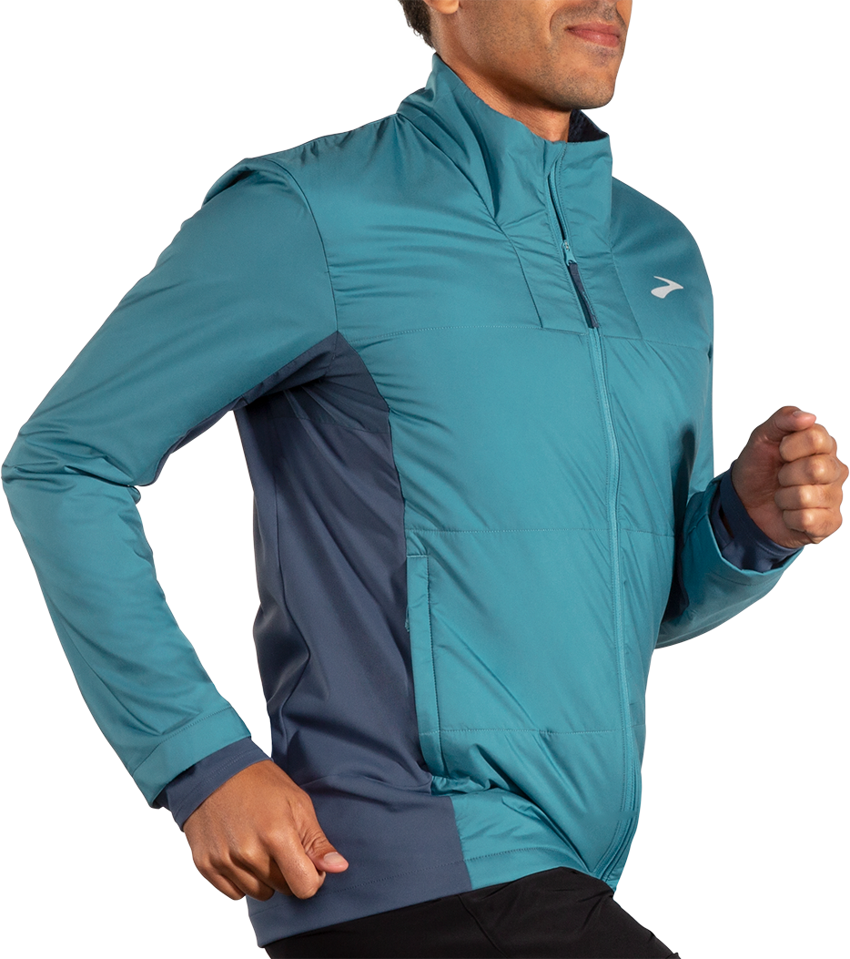 **Men's Shield Hybrid Jacket 3.0 – Waterproof Windbreaker with Lightweight Insulation (Storm Blue/Blue Slate) – Perfect for Hiking, Camping & Outdoor Adventures**