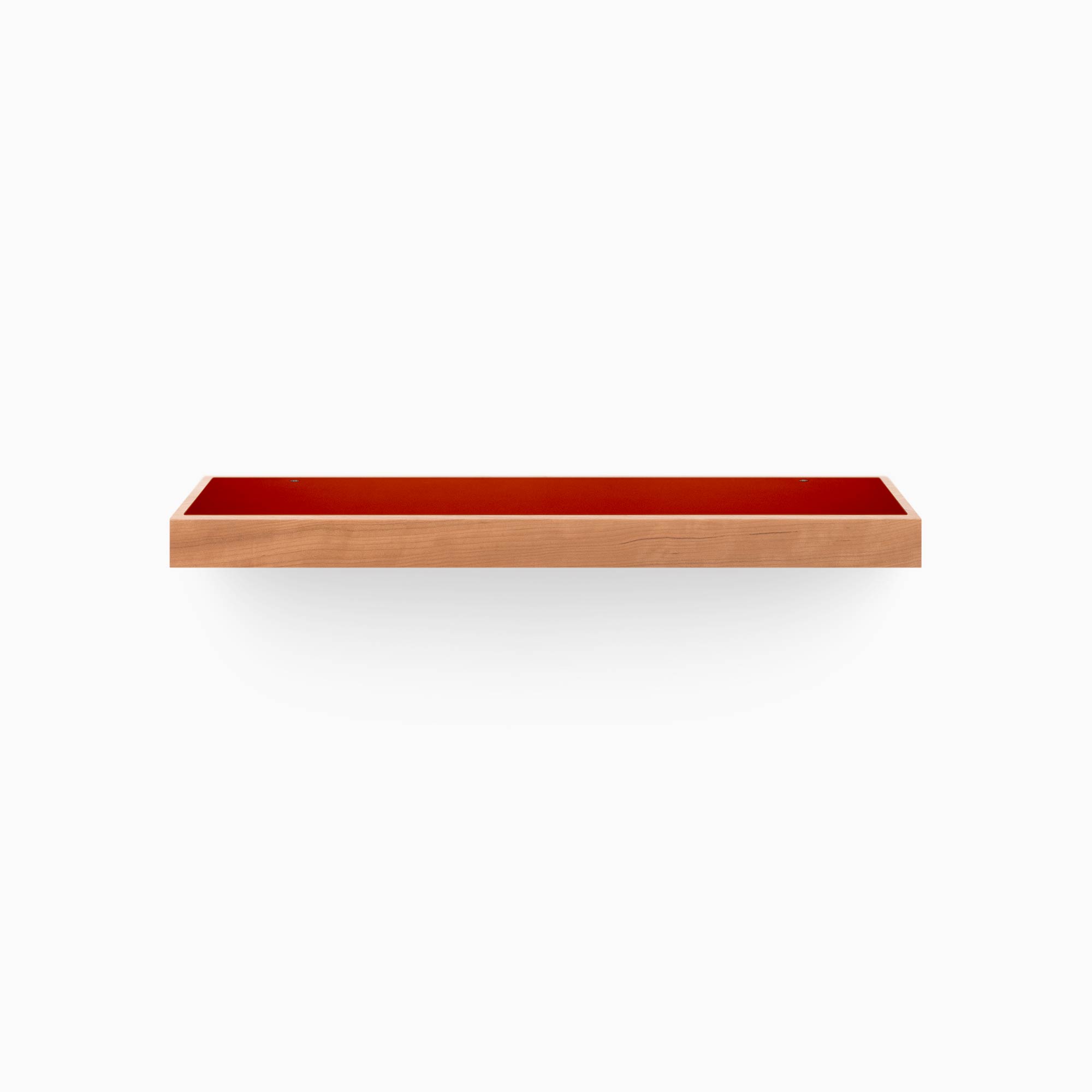 Aksel Inlay Cherry Floating Shelf - Handmade Wood Wall Shelf for Living Room, Kitchen, Bathroom - Perfect for Home Decor and Storage
