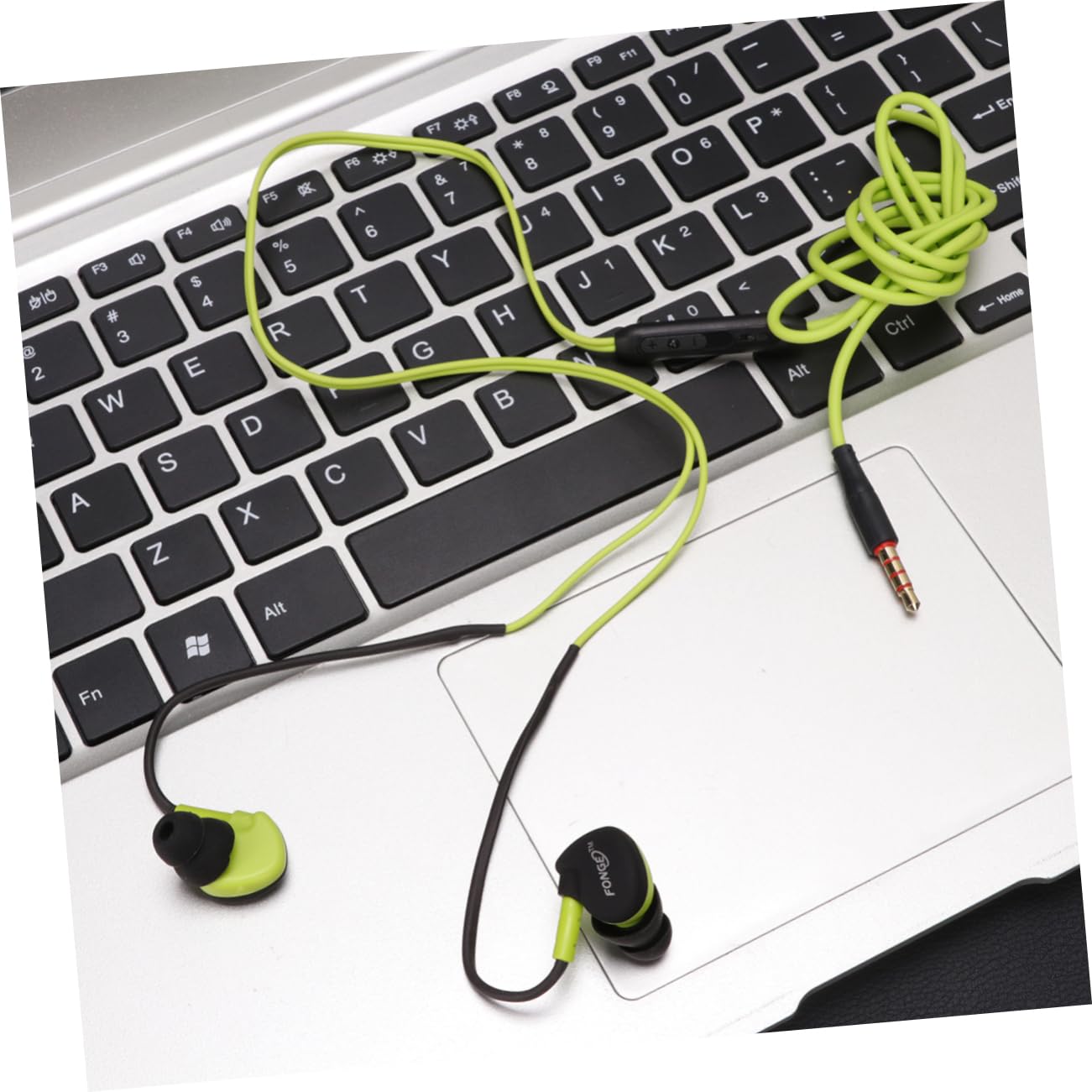 Artibetter Wired Earbuds with Microphone - 3.5mm Bass Sound Headphones, Waterproof In-Ear Headset (Green) - Perfect for Running, Gym Workouts & Daily Commute