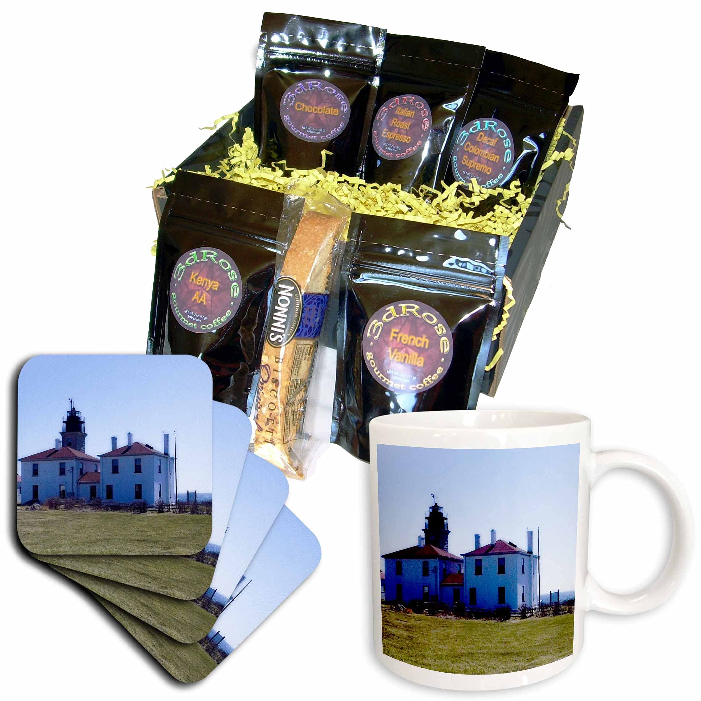 3D Printed Rhode Island Lighthouse Coffee Gift Basket - Unique Multicolor Decor for Coffee Lovers, Perfect for Housewarming, Birthday & Holiday Gifts