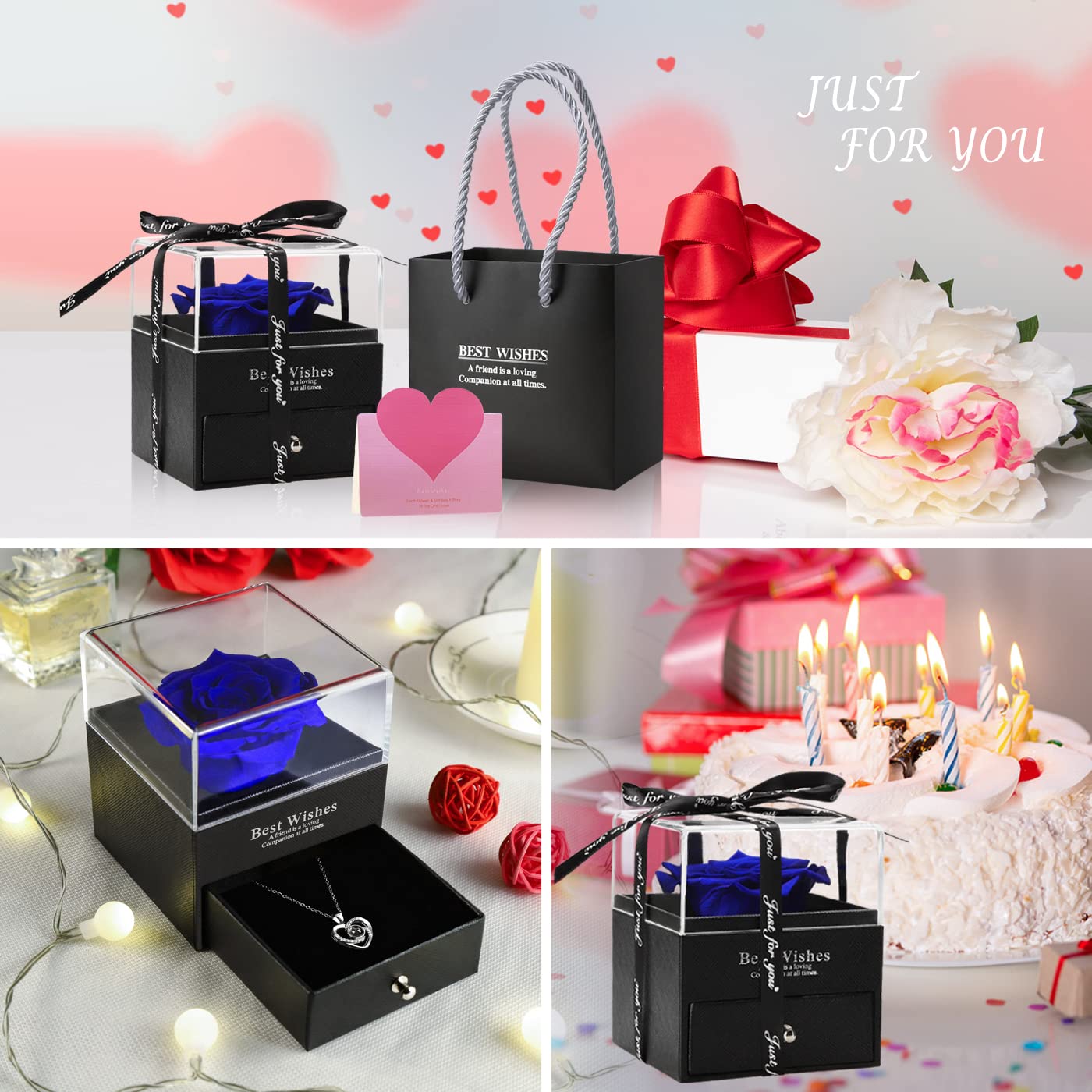 Eternal Real Rose Flower - Preserved Fresh Roses for Christmas, Birthday, Valentine's Day Gifts for Her, Wife, Mom & Women | Home Decor, Wedding Centerpiece, Romantic Gift Idea