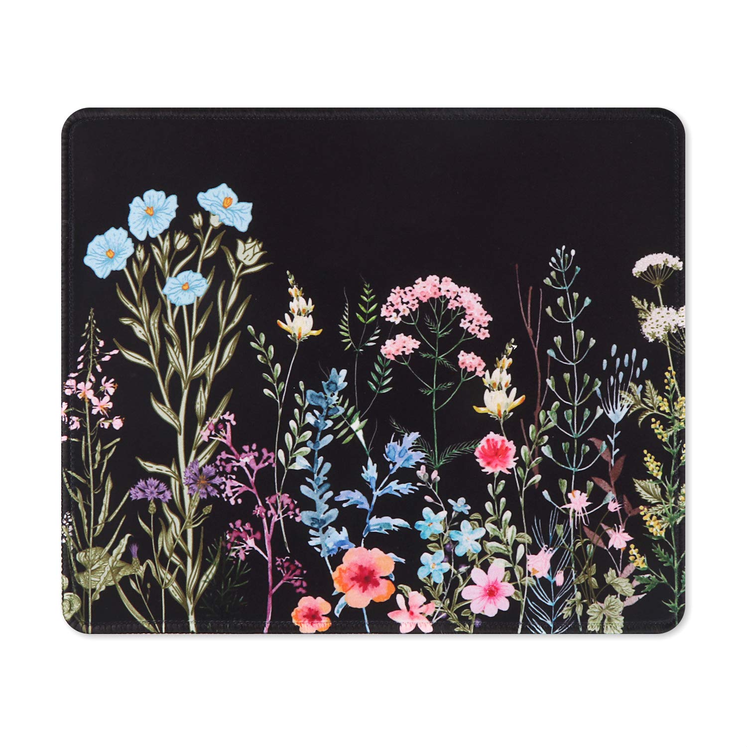 Premium iCasso Non-Slip Mouse Pad with Stitched Edge - Waterproof Lycra Cloth Surface & Rubber Base - 10.4
