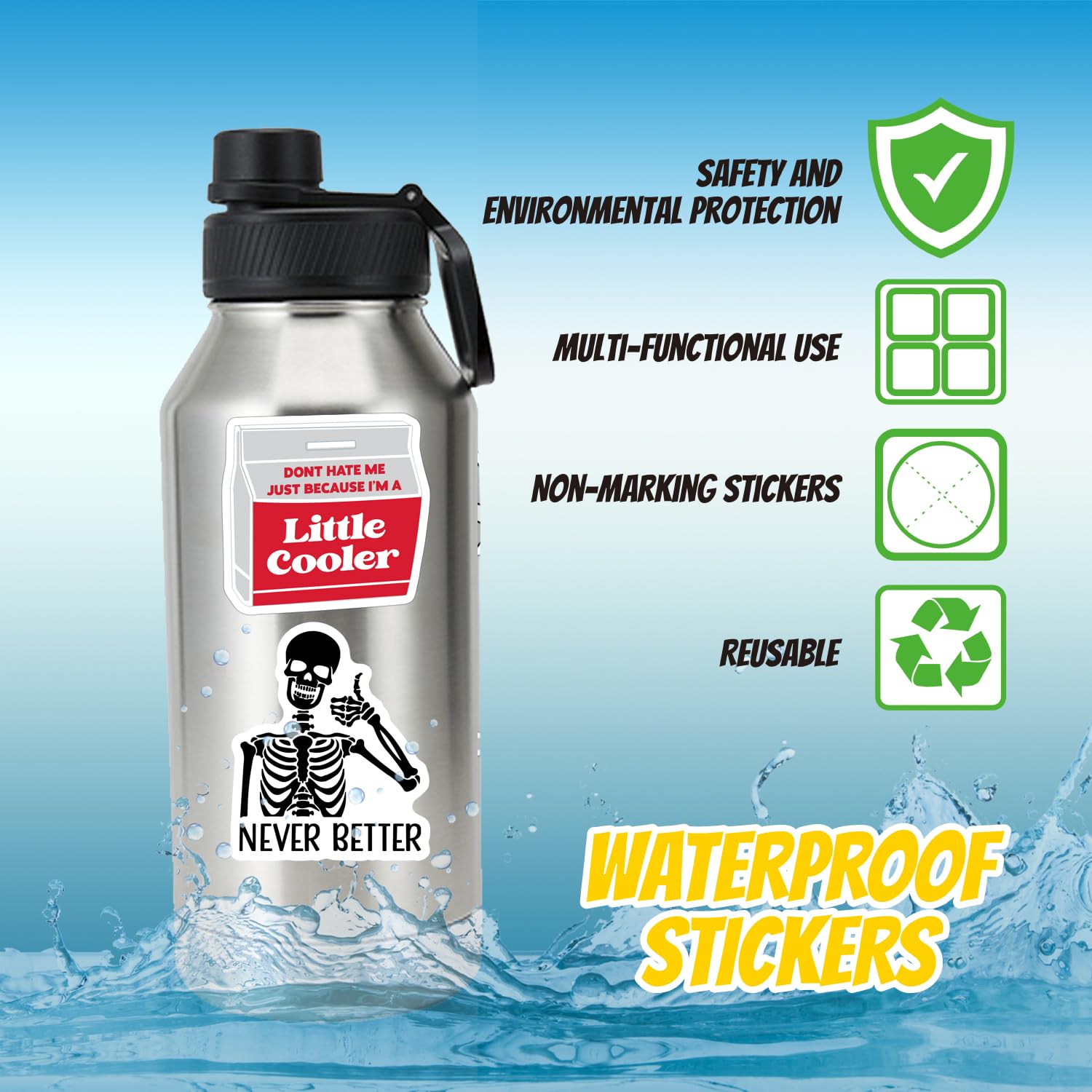 200 Pcs Funny Adult Stickers - Dirty Meme Waterproof Decals for Water Bottles, Laptops, Hard Hats & Scrapbooking - Sarcastic Humor for Office, School & DIY Projects