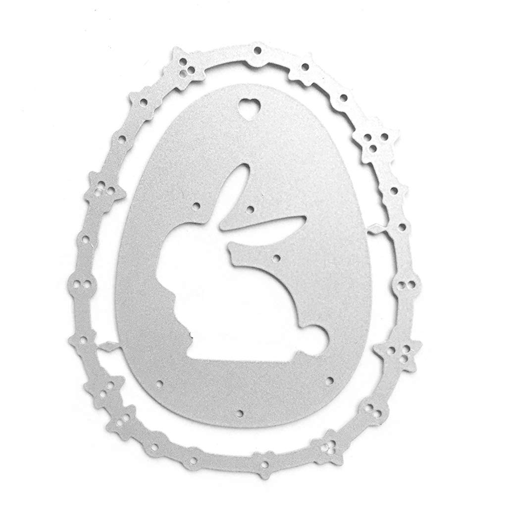 Easter Bunny Egg Metal Die Cuts - Card Making & Scrapbooking Supplies - DIY Embossing Dies for Paper Crafts, Greeting Cards, and Album Decorations - Perfect for Easter DIY Projects, Handmade Cards, and Holiday Scrapbooking