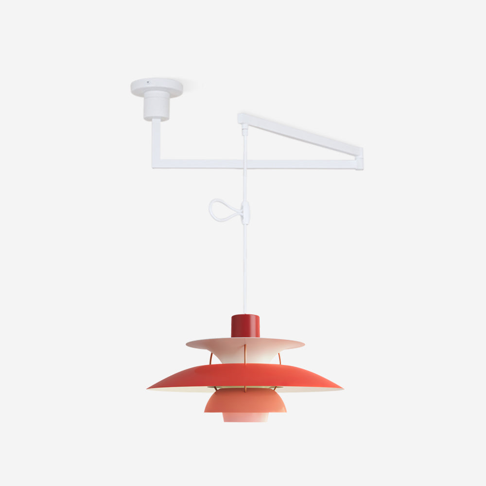 Modern Swing Arm Wall Mounted Dining Pendant Light - Adjustable Height for Kitchen Island, Breakfast Nook & Dining Room Lighting
