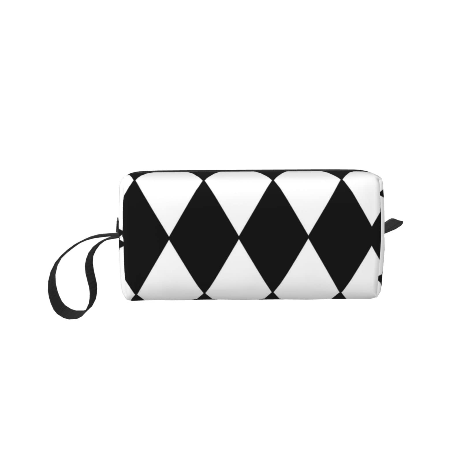 Waterproof Harlequin Makeup Bag for Women - Portable Travel Cosmetic Organizer with Zipper, Multifunctional Toiletry Case - Perfect for Gym, Vacation & Daily Essentials Storage