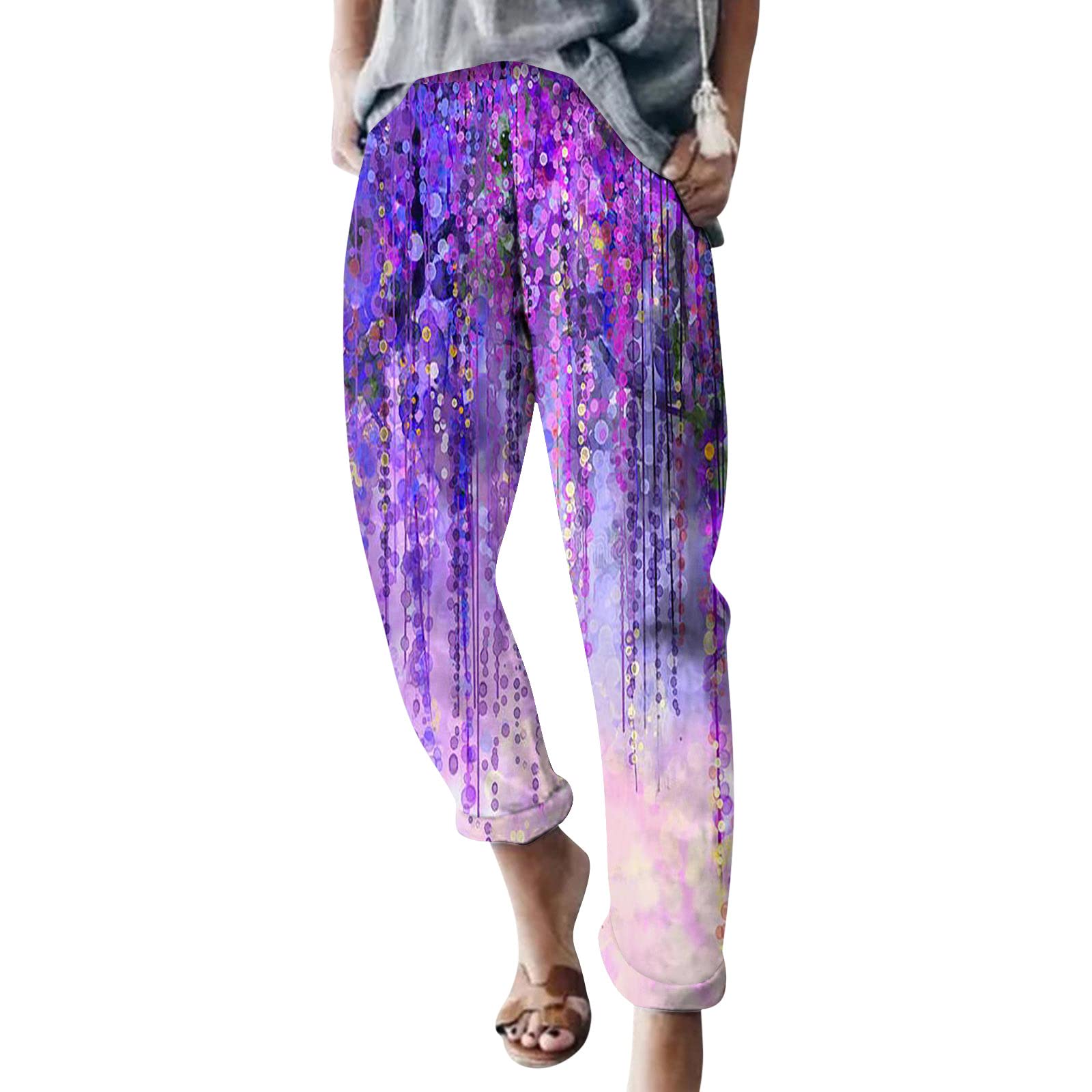 BGFIIPAJG Women's Maternity Denim Shorts - Plus Size Casual High Waist Elastic Waist Tie Dye Print Pants with Pockets | Perfect for Pregnancy, Home, Sports & Outdoor Activities