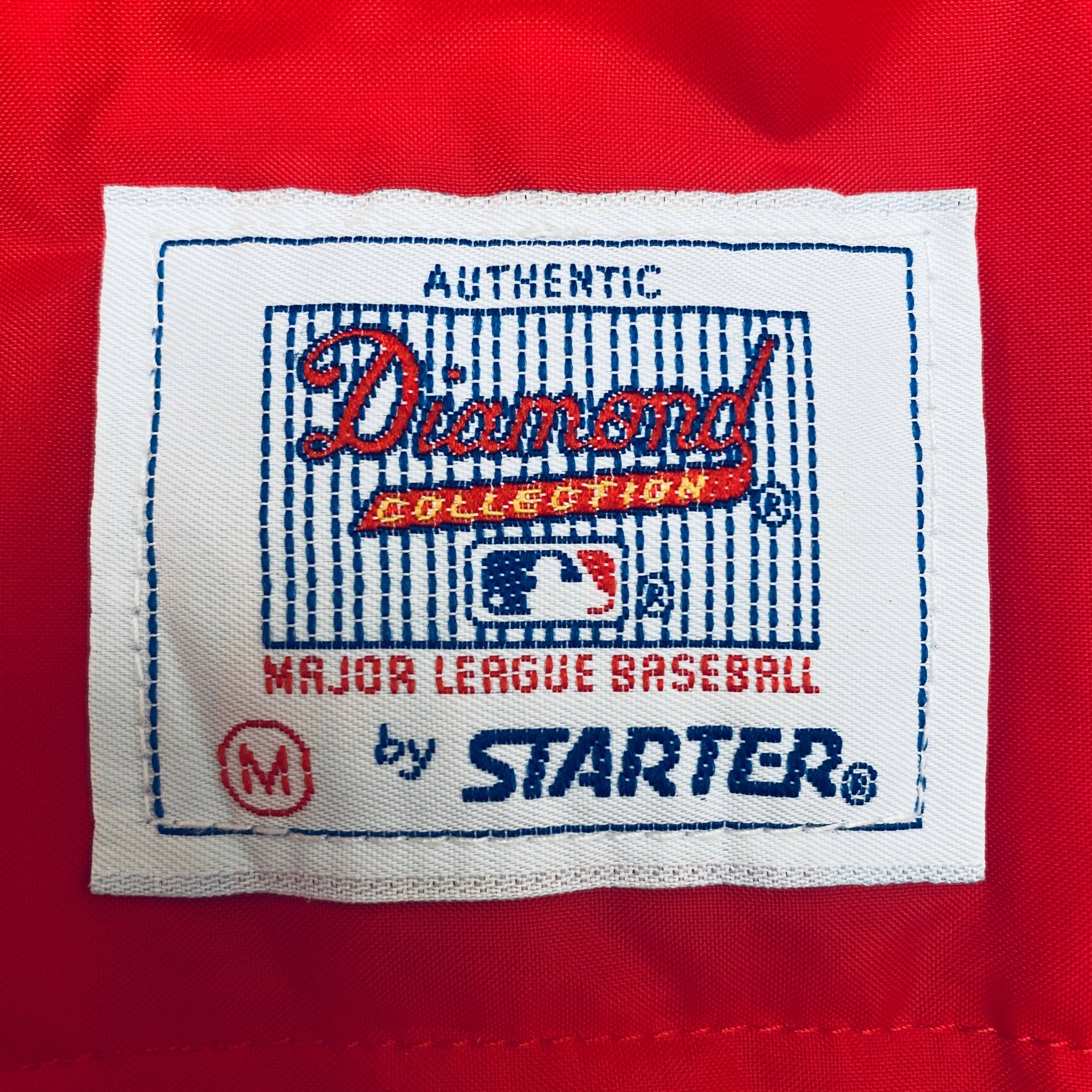 Philadelphia Phillies 1990s Vintage Diamond Collection Dugout Starter Bomber Jacket for Men (Medium/Large) - Retro Baseball Outerwear for Game Day & Casual Streetwear