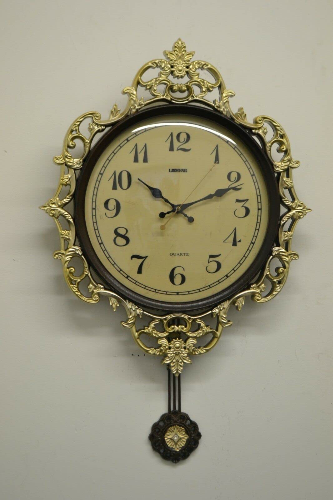 Vintage Chinese Emperor Swinging Pendulum Wall Clock - Handcrafted Antique Decor for Home, Office & Gifts | Perfect for Living Room, Study & Traditional Décor
