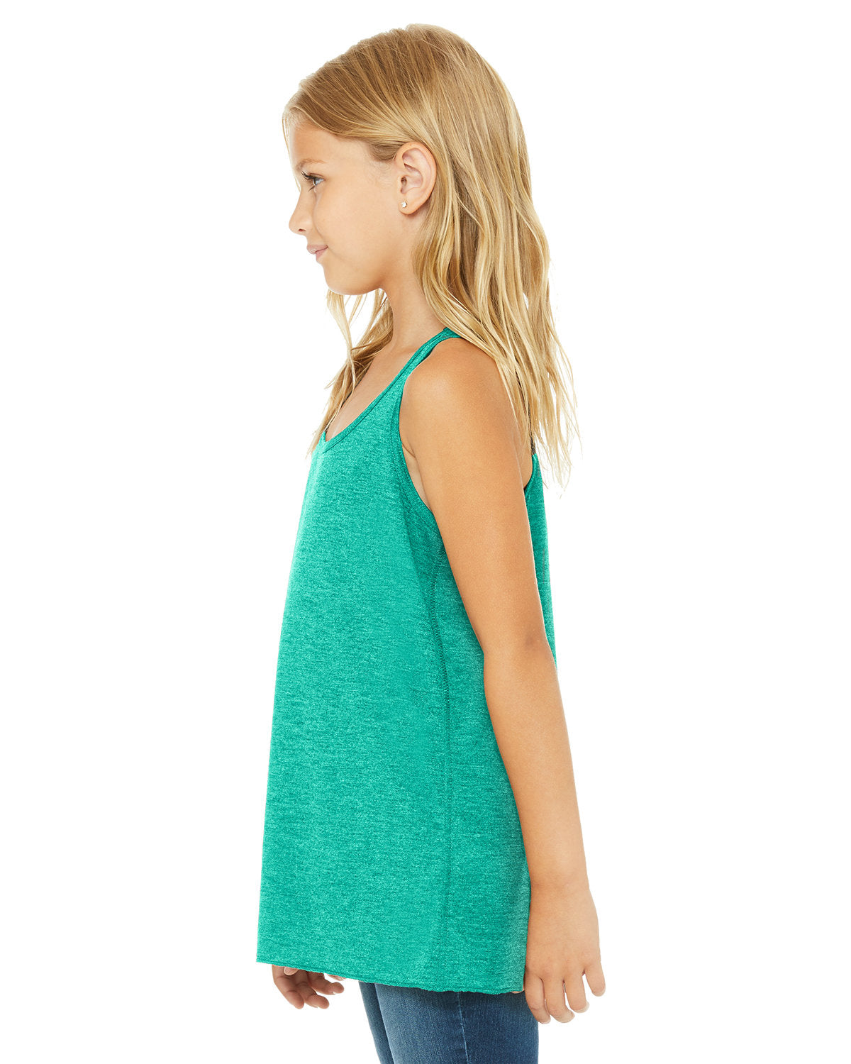 Bella + Canvas B8800Y Youth Flowy Racerback Tank - Soft Breathable Athletic Top for Girls | Perfect for Yoga, Running & Summer Outfits