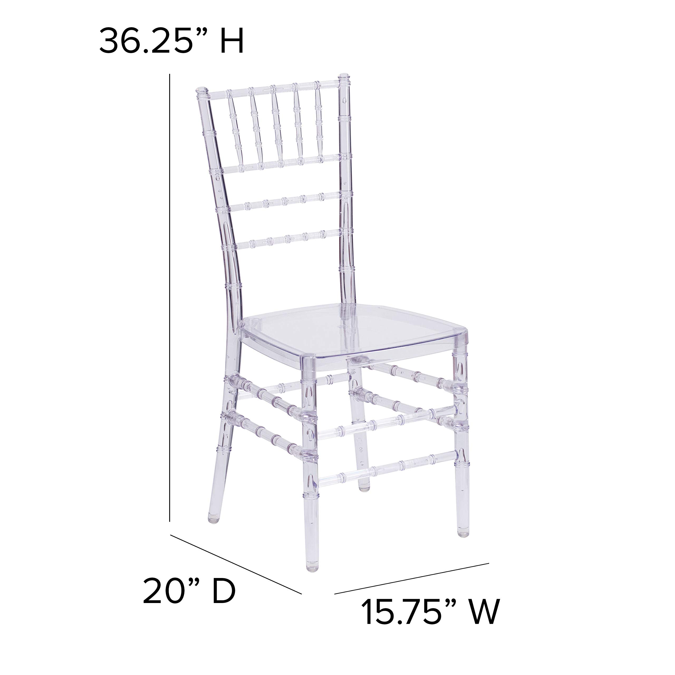 Crystal Clear Ice Stacking Chiavari Chairs - Elegant Event & Party Rental for Weddings, Banquets, and Special Occasions