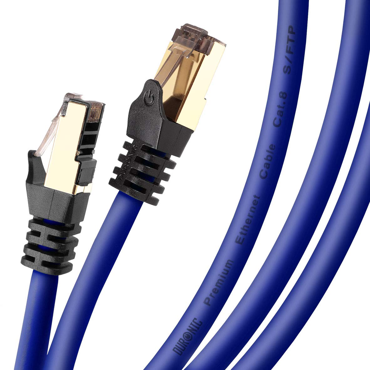 Duronic CAT8 Ethernet Cable 3M (10ft) - High Speed 40Gbps, 2000MHz Shielded Network Cable, SFTP Snagless RJ45 Connector - Perfect for Gaming, Streaming & Home Office Setup