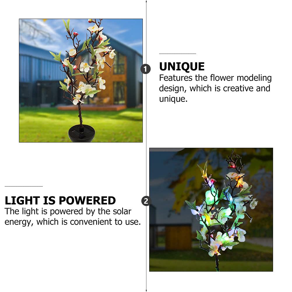 Totority Solar Flower Light - 1 Pack Solar Powered Garden Stake Light, Outdoor Lawn Decoration for Yard, Pathway, Wedding & Party Events