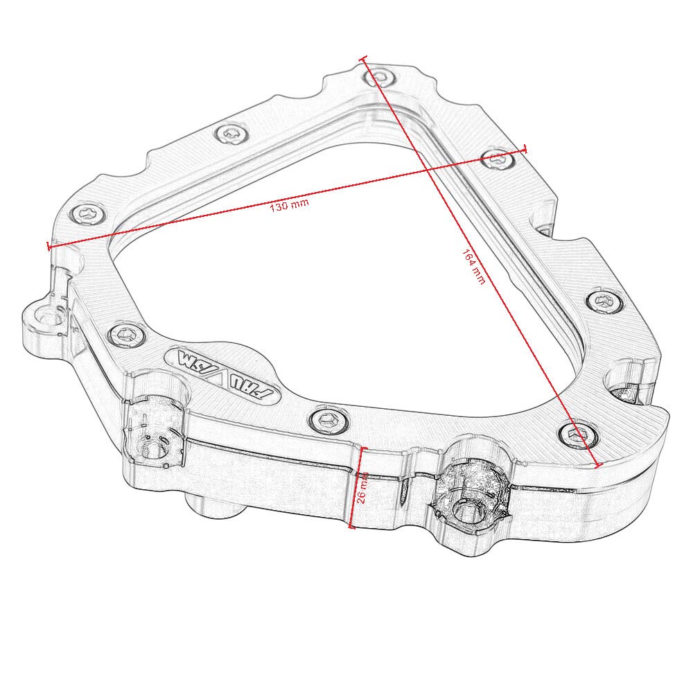 Aluminum Motorcycle Pulse/Timing Cover - Right Engine Case Accessory for Yamaha MT09 FZ09 FJ09 XSR900 Tracer900 GT Niken (2014-2020) - Black - High Performance Upgrade for Engine Protection & Custom Look | Perfect for Street Riding, Touring & Performance Modifications