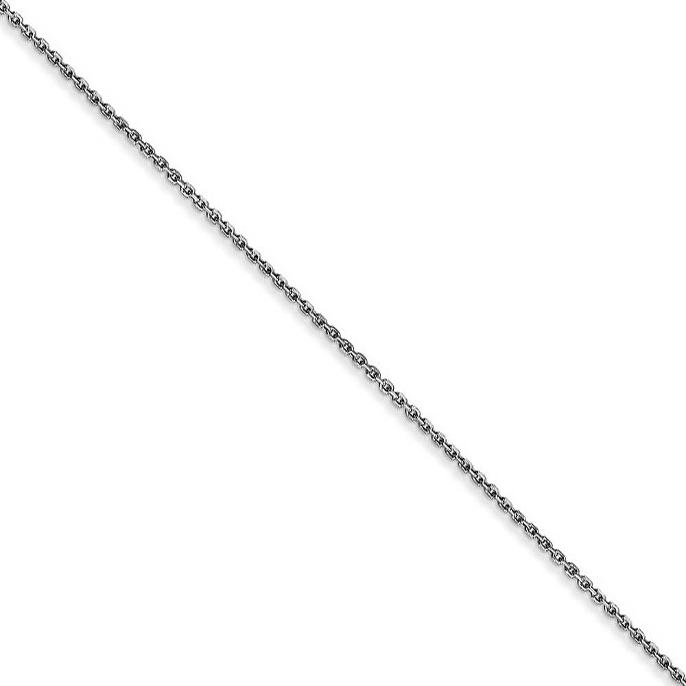 10K White Gold Diamond Cut Cable Chain Necklace for Women - Elegant Gift