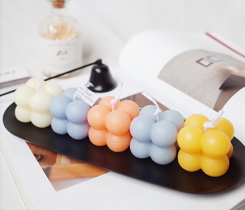 Premium Silicone Bubble Candle Mold for DIY Candle Making, Arts & Crafts, Home Decor, Wedding & Party Supplies – Perfect for Christmas, Halloween, Birthday Celebrations & Cake Decorating (Pack of 1) – Create Stunning Handmade Candles for Gifts, Centerpieces & Relaxing Ambiance