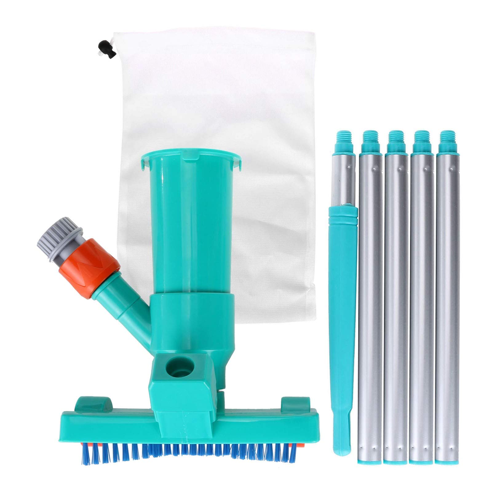 Pool Vacuum Cleaner with Floating Suction and Brush Head - Efficient Swimming Pool Cleaning Tool for Inground & Above Ground Pools