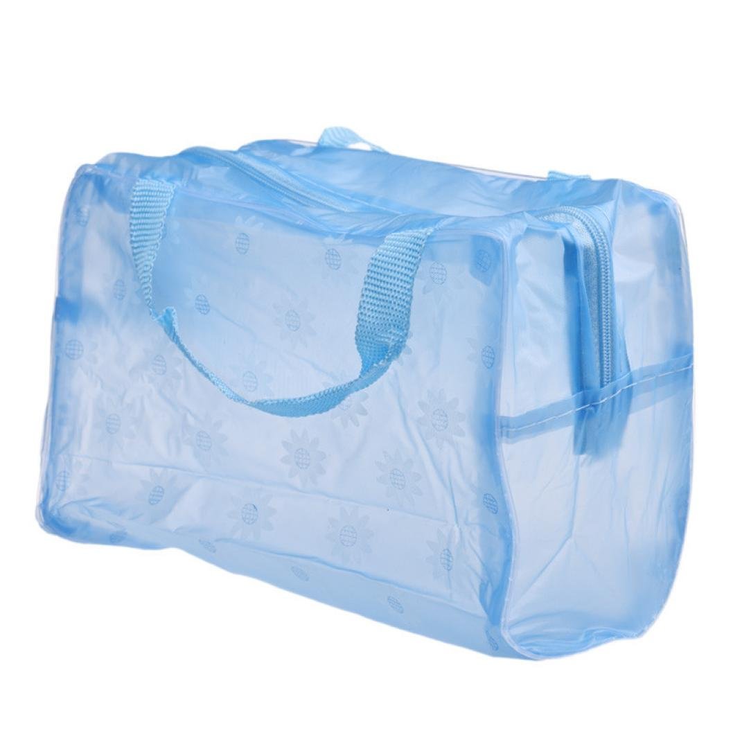 Waterproof Clear Transparent Makeup Cosmetic Bag for Travel - Portable Organizer for Cosmetics, Toiletries & Jewelry - Perfect for Gym, Vacation & Daily Use