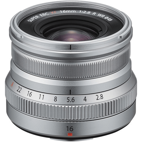 FUJIFILM XF 16mm f/2.8 R WR Prime Lens - Silver | Compact & Weather-Resistant Wide-Angle Lens for Fujifilm X-Mount Cameras | Perfect for Travel, Street & Landscape Photography