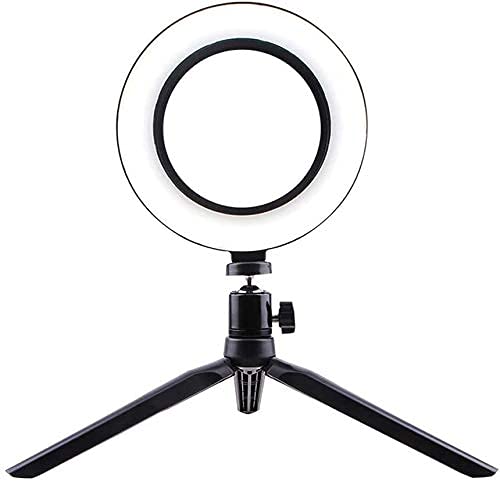 WLP Adjustable Ring Light Tripod with 3 Lighting Modes - Flexible Phone Stand & Dimmable Desktop Makeup Light for Live Streaming, Selfies, TikTok Videos & YouTube Content Creation