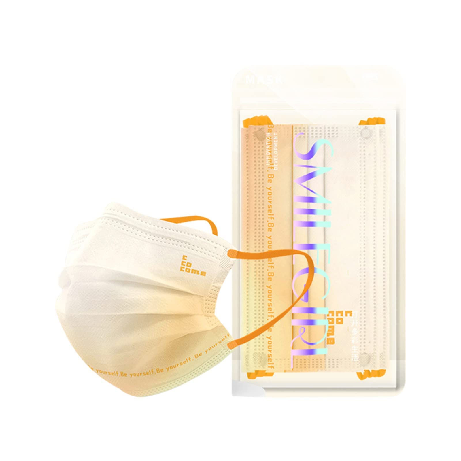 50-Pack Gradient Disposable Face Masks - 3-Layer Breathable Protection for Adults | Work & Travel Use