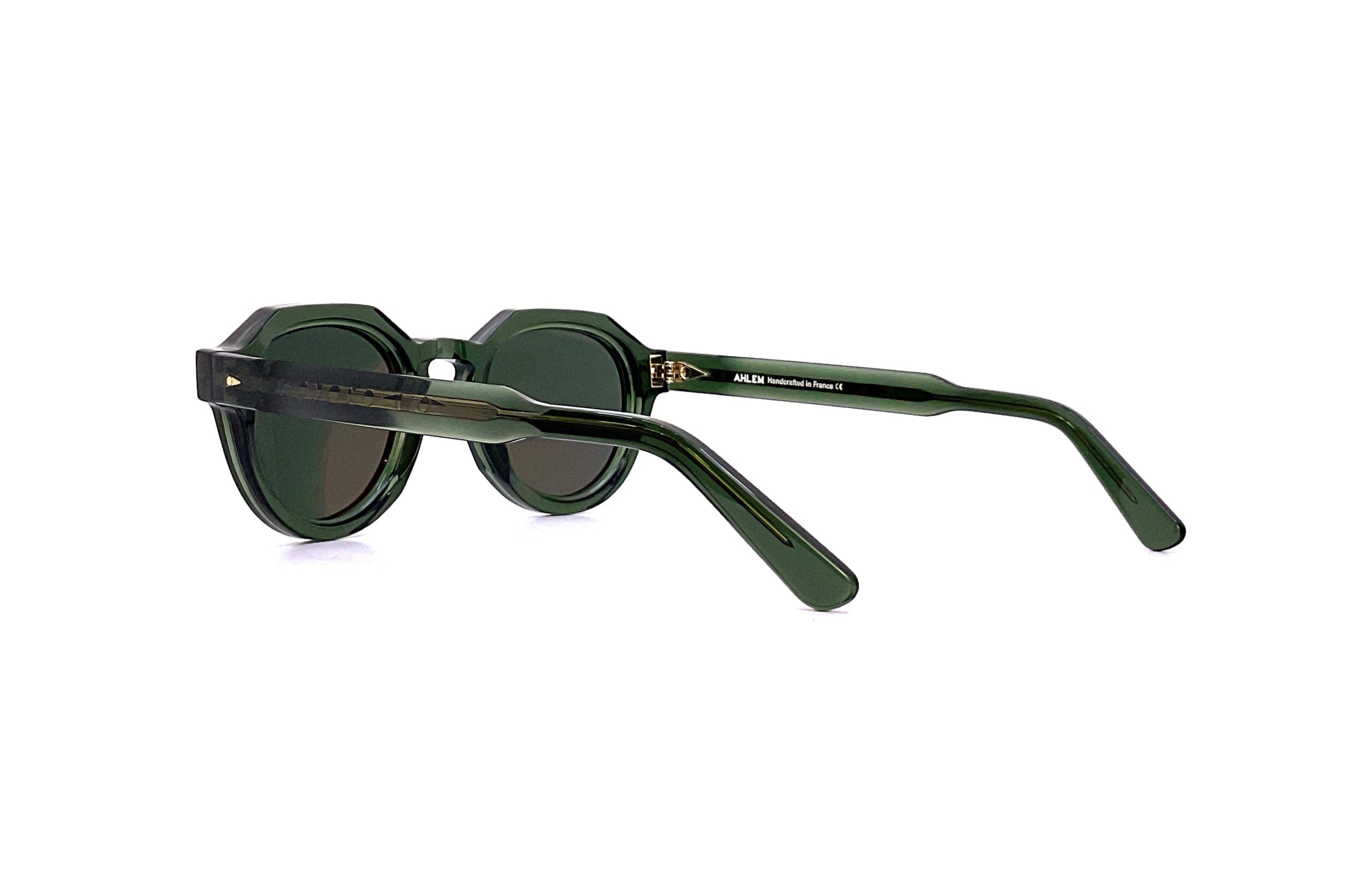 Ahlem Grenelle Sunglasses - Dark Green Polarized UV Protection for Women & Men - Perfect for Driving, Travel & Outdoor Activities