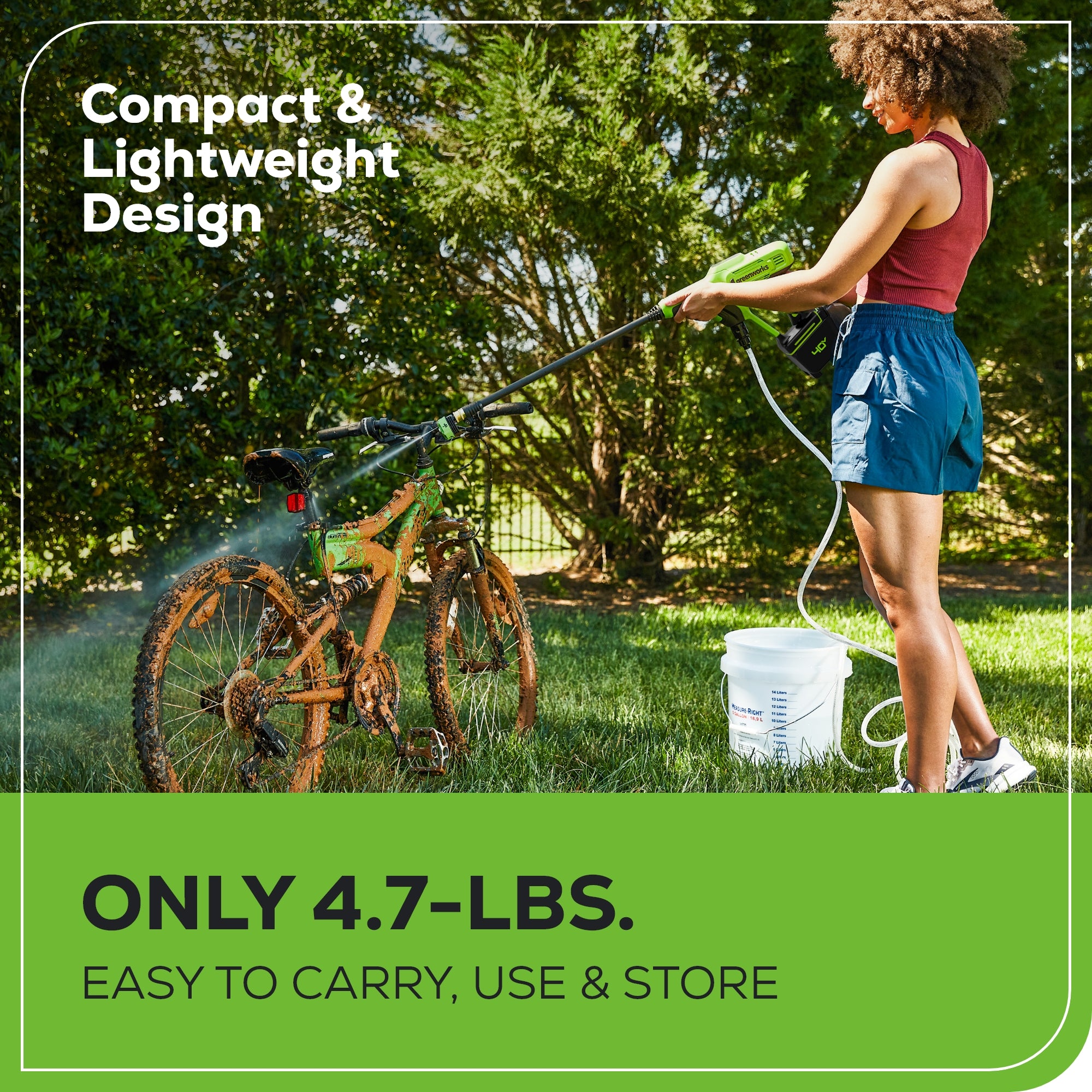 40V 600 PSI Cordless Pressure Washer with 2.0Ah Battery & Charger - Portable Electric Power Cleaner for Home, Car, Patio, and Outdoor Cleaning