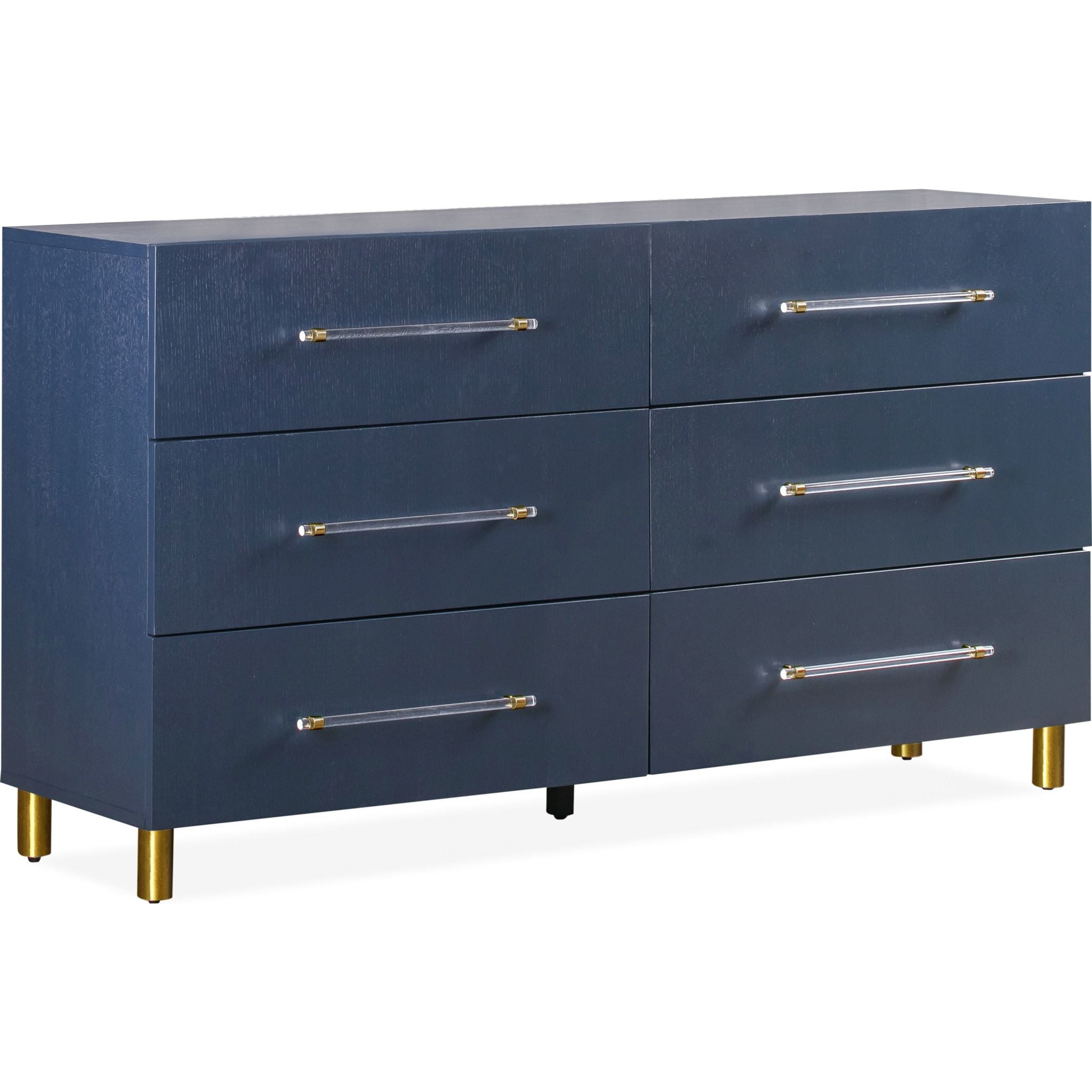 Argento 6-Drawer Dresser in Misty Grey - Modern Bedroom Storage Furniture for Home Organization & Stylish Decor