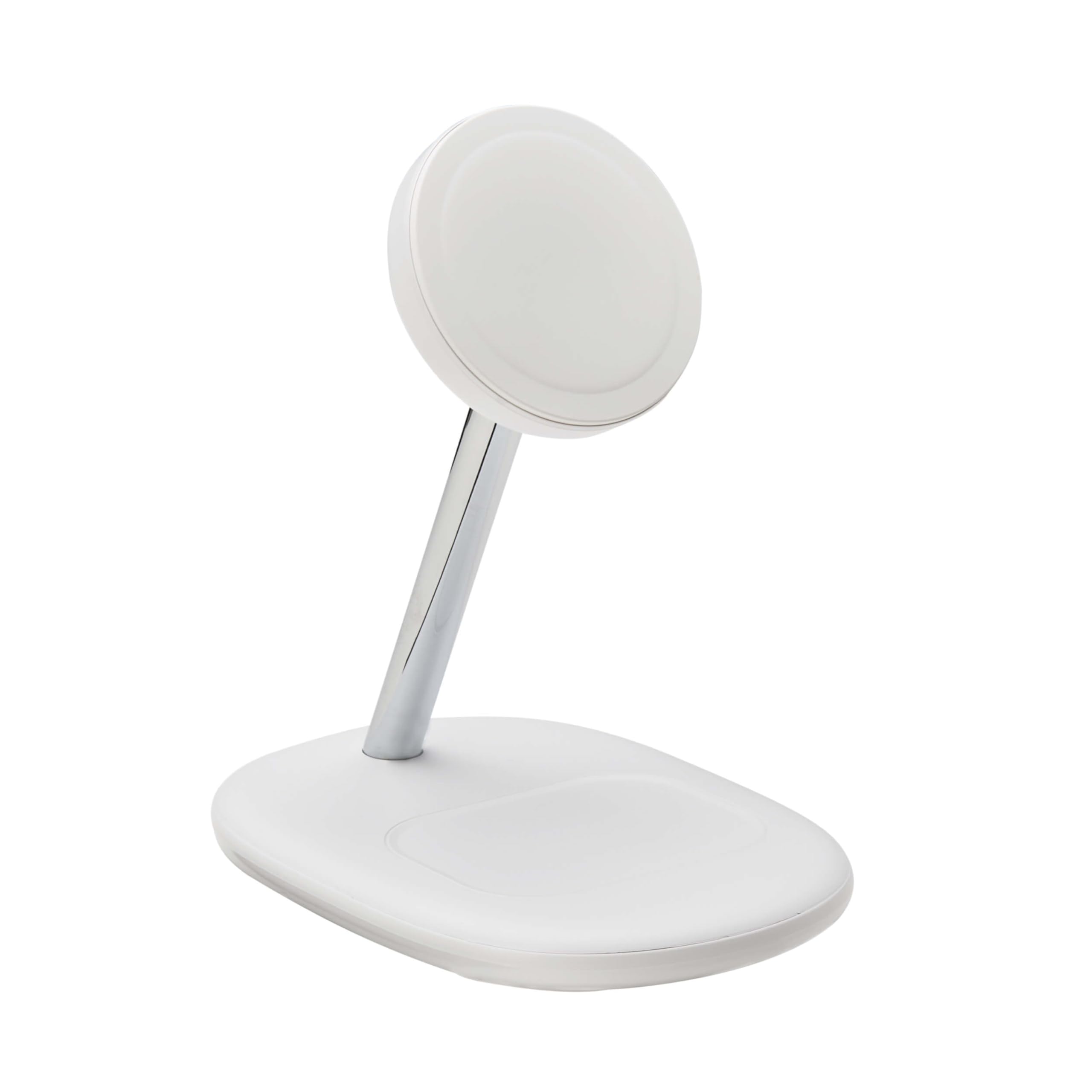 Eaton Tripp Lite 20W Magnetic Wireless Charger Stand - MFi Certified MagSafe Charging for iPhone 14/13/12 & AirPods - Adjustable Phone Stand with 3ft Cable - White (U280MS-2N1-WH) | Perfect for Office, Bedside & Travel Charging