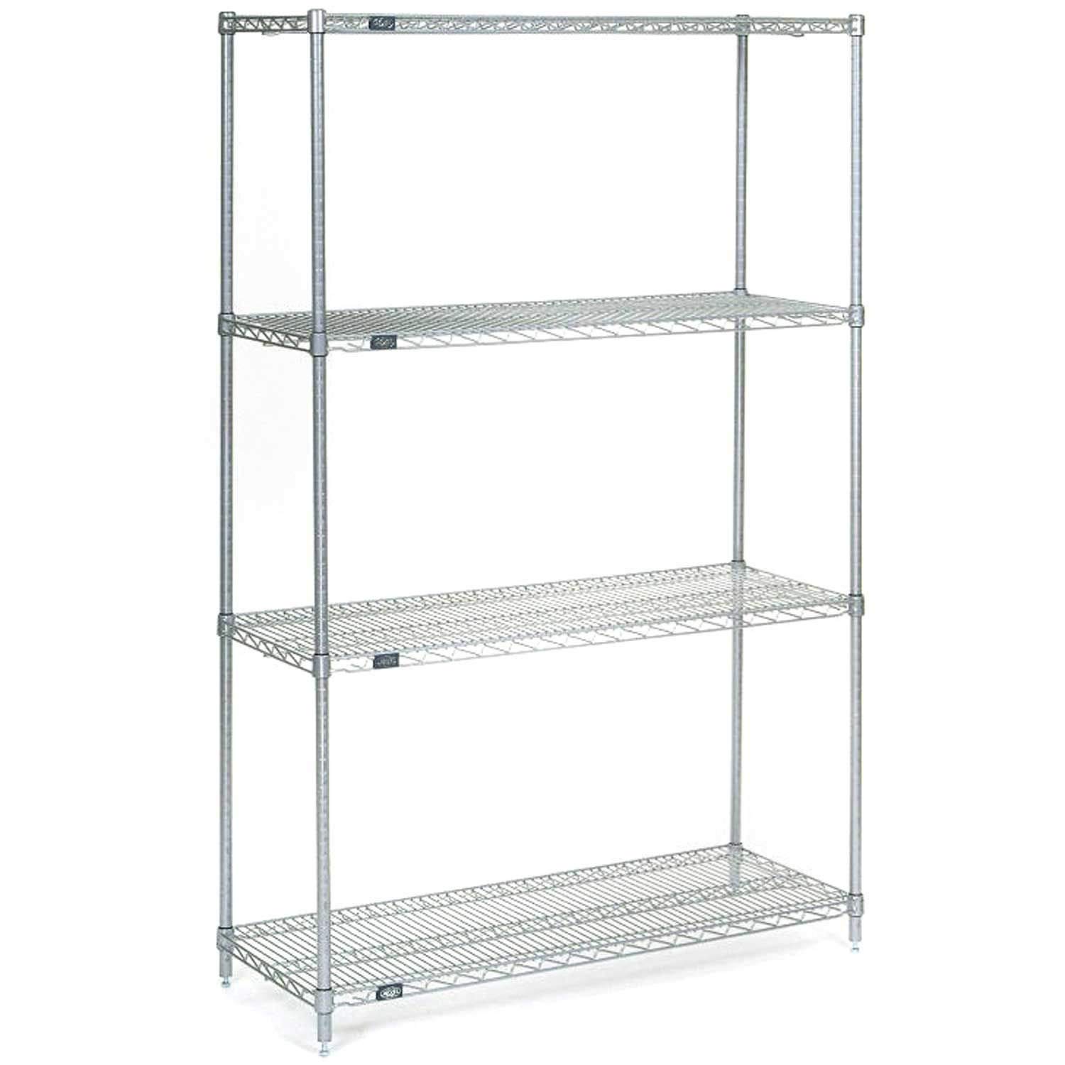 Nexel 4-Tier Stainless Steel Wire Shelving Unit 30