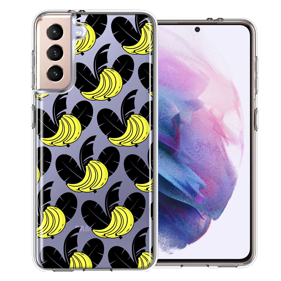 Samsung Galaxy S21 Plus Phone Case - Tropical Bananas Design Double Layer Protective Cover for Shock Absorption & Scratch Resistance | Perfect for Travel, Beach, and Everyday Use