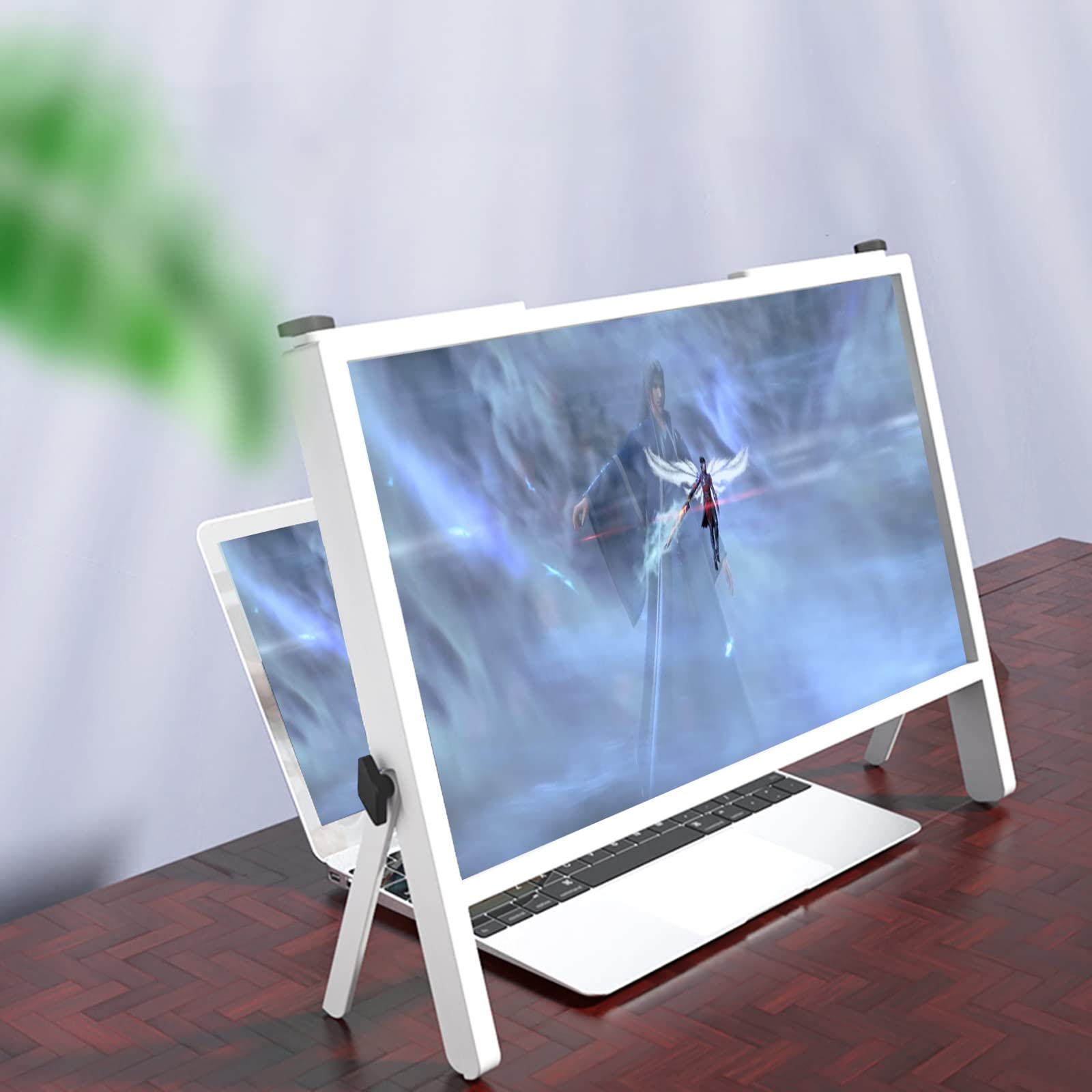 3D HD Laptop Screen Magnifier 21 Inch - Folding Computer Screen Enlarger & Phone Screen Amplifier Stand | Ideal for Elderly Reading, Newspaper Viewing & Low Vision Assistance (WSZGR)