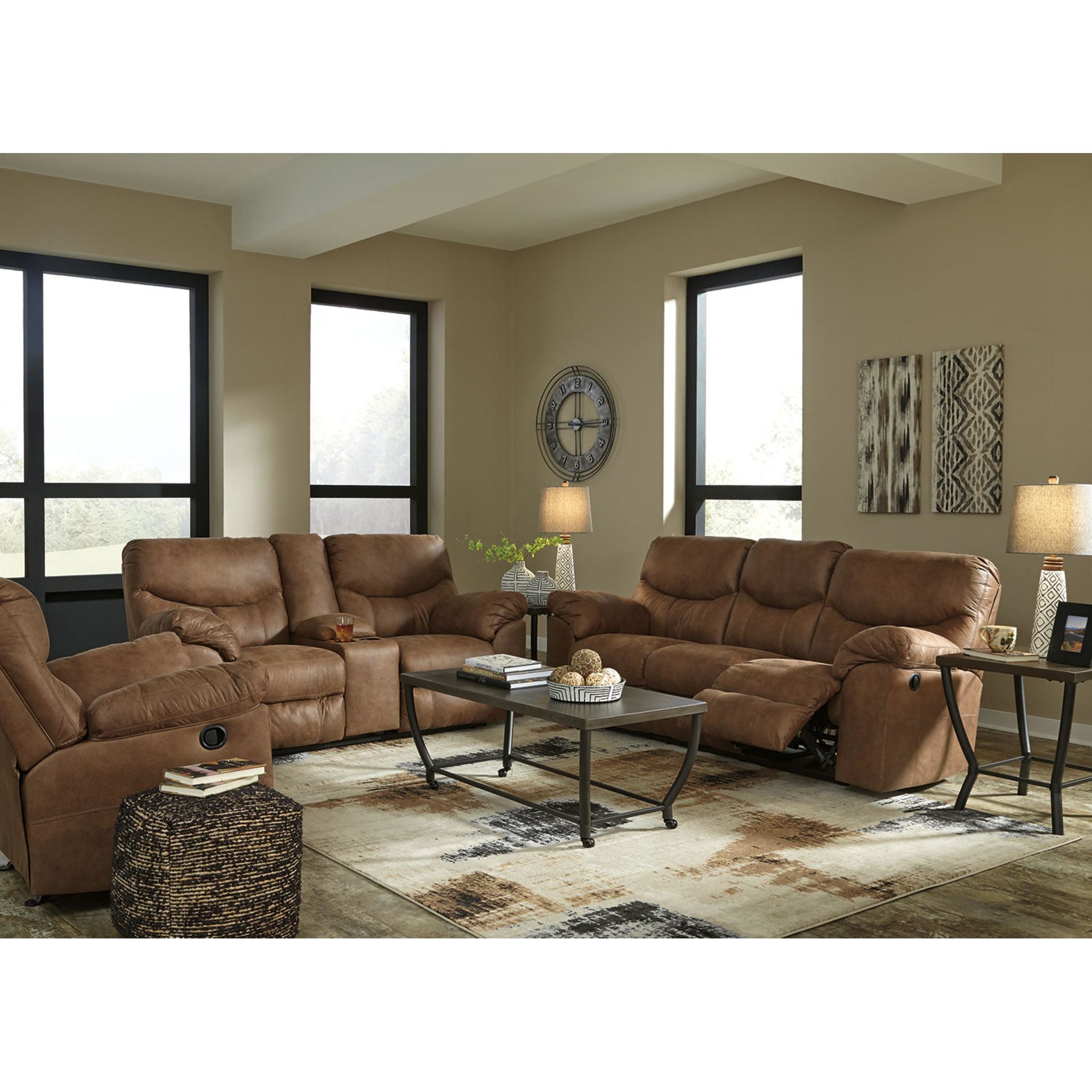 Boxberg Rocker Recliner Chair with Bark Fabric - Comfortable Rocking Recliner for Living Room, Nursery, or Bedroom - Perfect for Relaxing, Nursing, or Reading