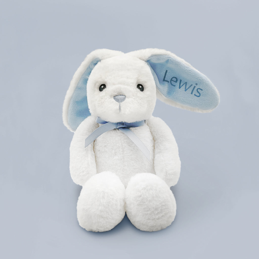 Personalized Little Blue Bunny & Little Love Baby Pajamas - Soft Cotton Sleepwear for Newborns & Toddlers - Perfect for Bedtime, Nursery & Photo Shoots