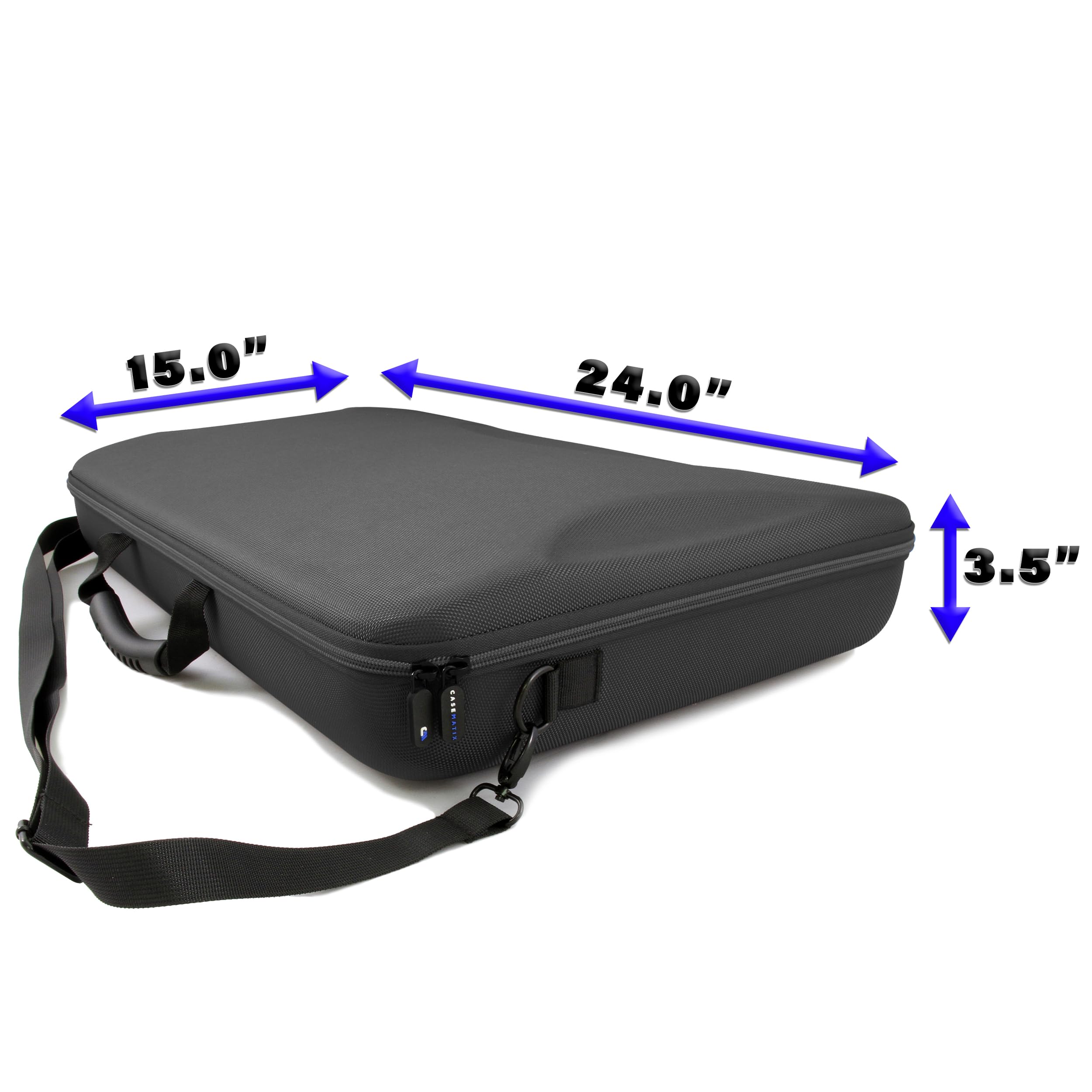 CASEMATIX DJ Controller Travel Case - Hard Shell Protective Carrying Case Compatible with Hercules Inpulse 500 DJ Mixer | Durable & Lightweight with Adjustable Strap | Perfect for Travel, Gigs & Studio Use
