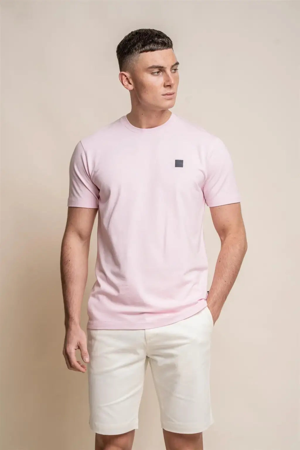Cavani Men's Pink Bogart T-Shirt - Soft Cotton Casual Tee for Everyday Wear | Perfect for Outings, Dates & Relaxing