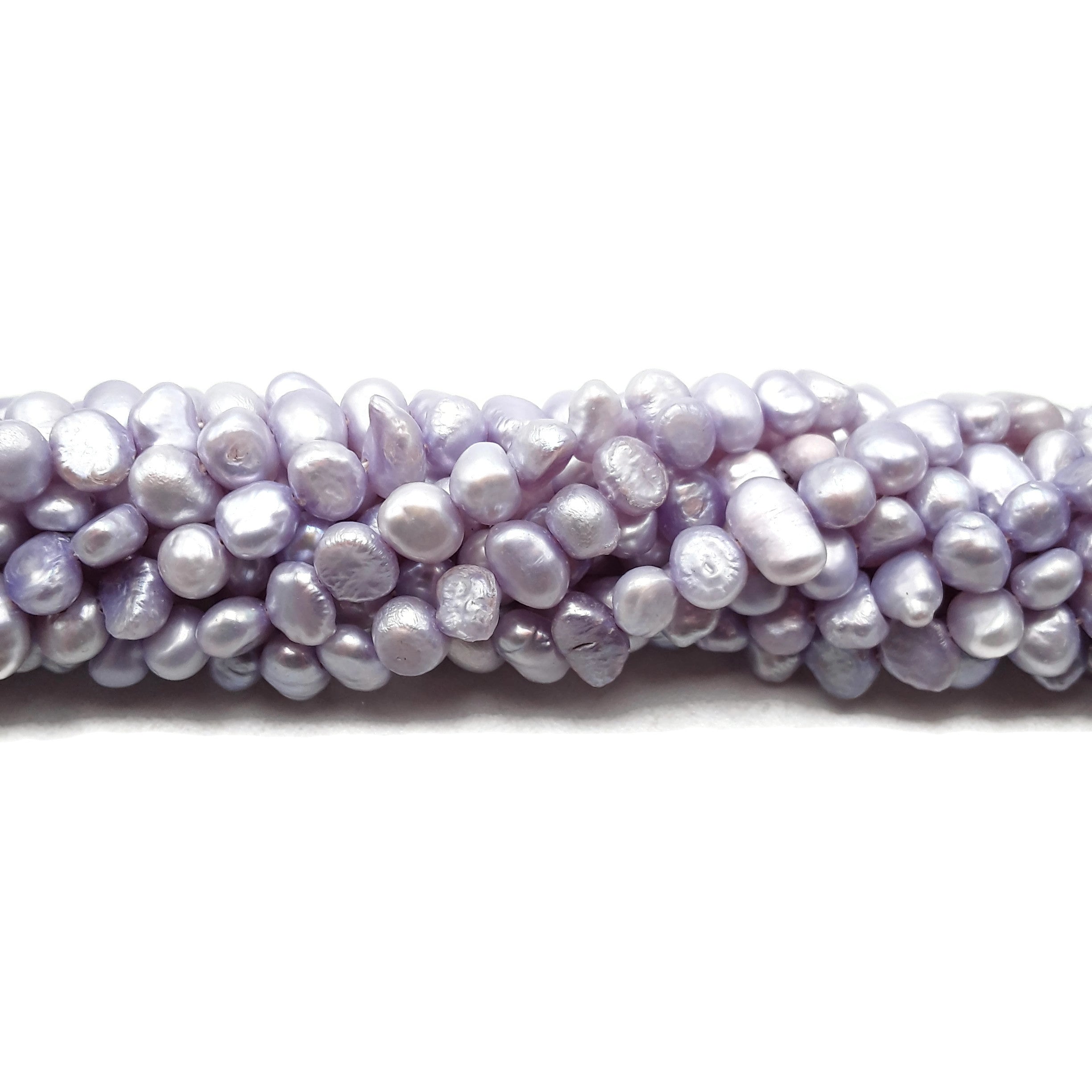 Lavender Purple Freshwater Pearl Beads 6-7mm Center Drill Nugget Beads - 16 Strands for Jewelry Making, DIY Bracelets, Necklaces & Craft Projects