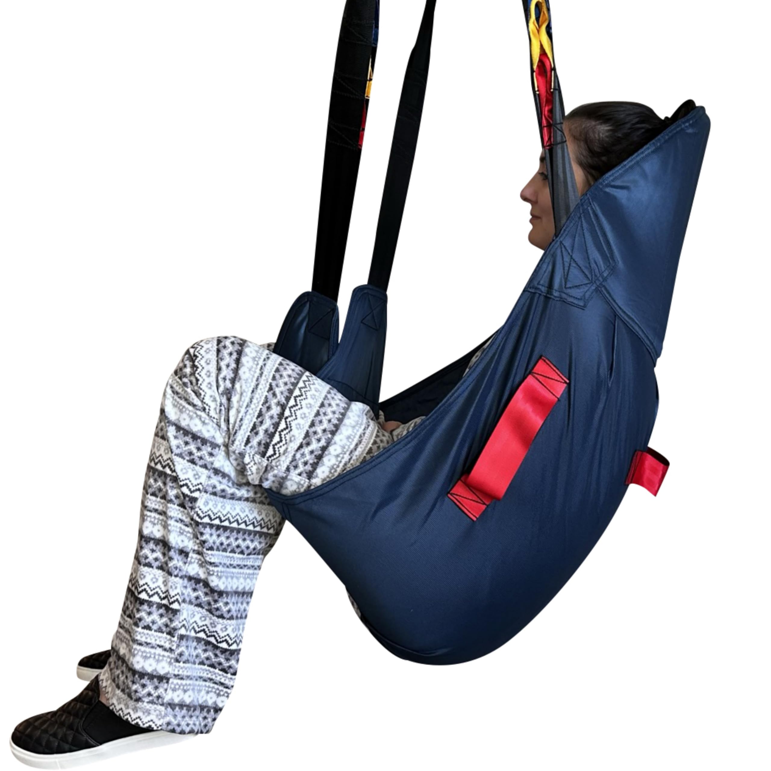 DoudouX Full Body Patient Lift Sling - Universal Solid High Back Support for Head, Neck, Back & Butt - Ideal for Home Care, Hospitals & Mobility Assistance