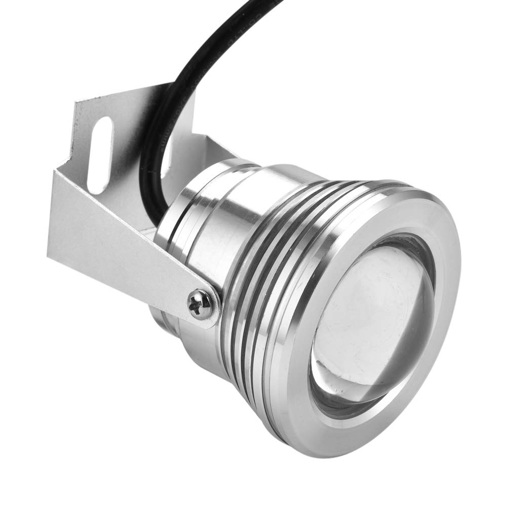 12V 10W RGB Waterproof Underwater LED Spotlight - Adjustable 120° Angle for Aquarium, Fish Tank, Pool & Garden Decor | Durable Silver Finish | Perfect for Nighttime Illumination & Underwater Accent Lighting