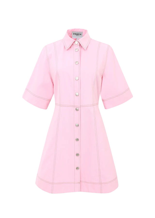 Ellyne Short Sleeve Dress for Women - Flowy Pink Summer Dress, Casual & Party Wear, Perfect for Beach, Vacation, and Date Nights