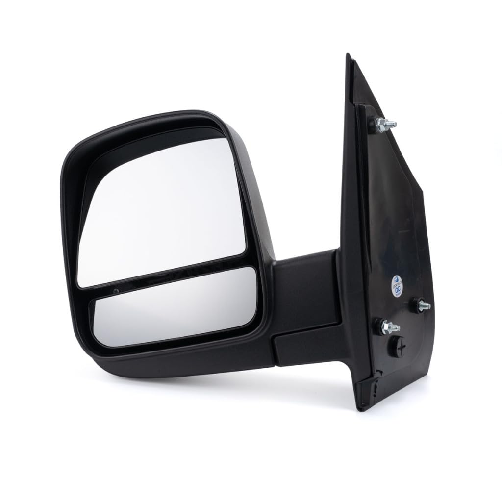 2008-2014 GMC Savana 1500 Driver Side Textured Black Manual Foldable Dual Glass Door Mirror (GM1320395, 20838065) - Perfect for Replacement & Off-Road Adventures