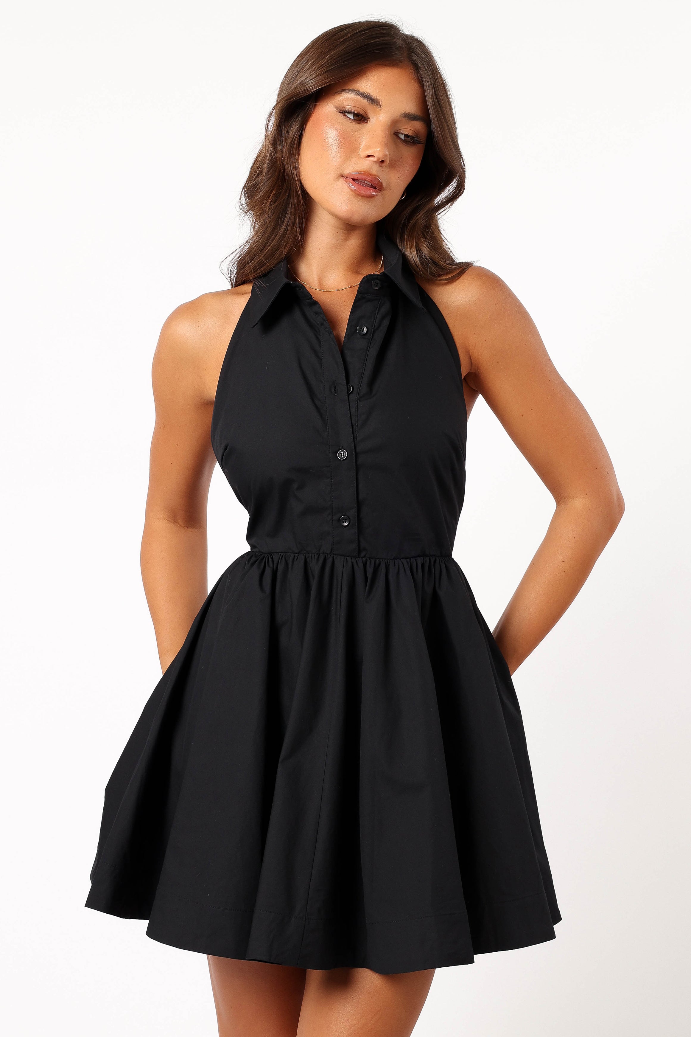 Cheyenne Halterneck Mini Dress for Women - Sexy Black Summer Party Dress | Perfect for Club, Beach, Date Night & Vacation Outfits